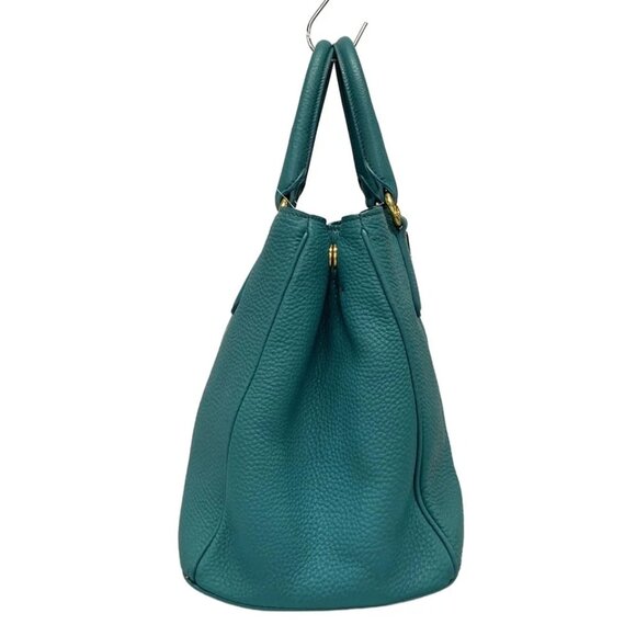 PRADA Galleria Medium Bag (Women's) Turquoise blue Leather - Handbag 733-063025 - Picture 4 of 14